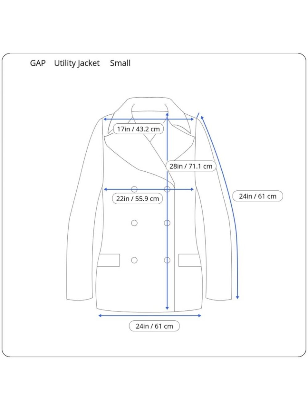 GAP Utility Jacket Coat Small Studded Army Green Pockets Cinch Waist Cotton - Picture 8 of 8